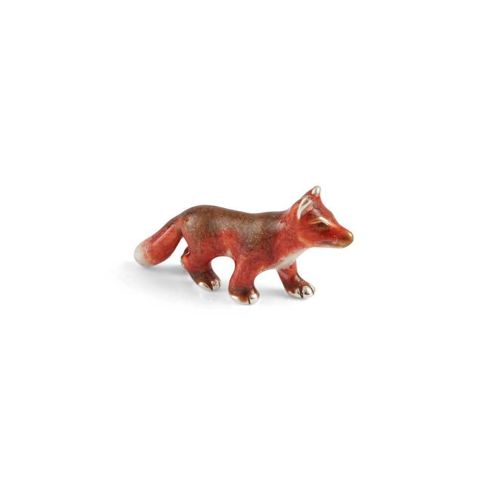 Saturno Silver & Enamelled Fox – Very Small