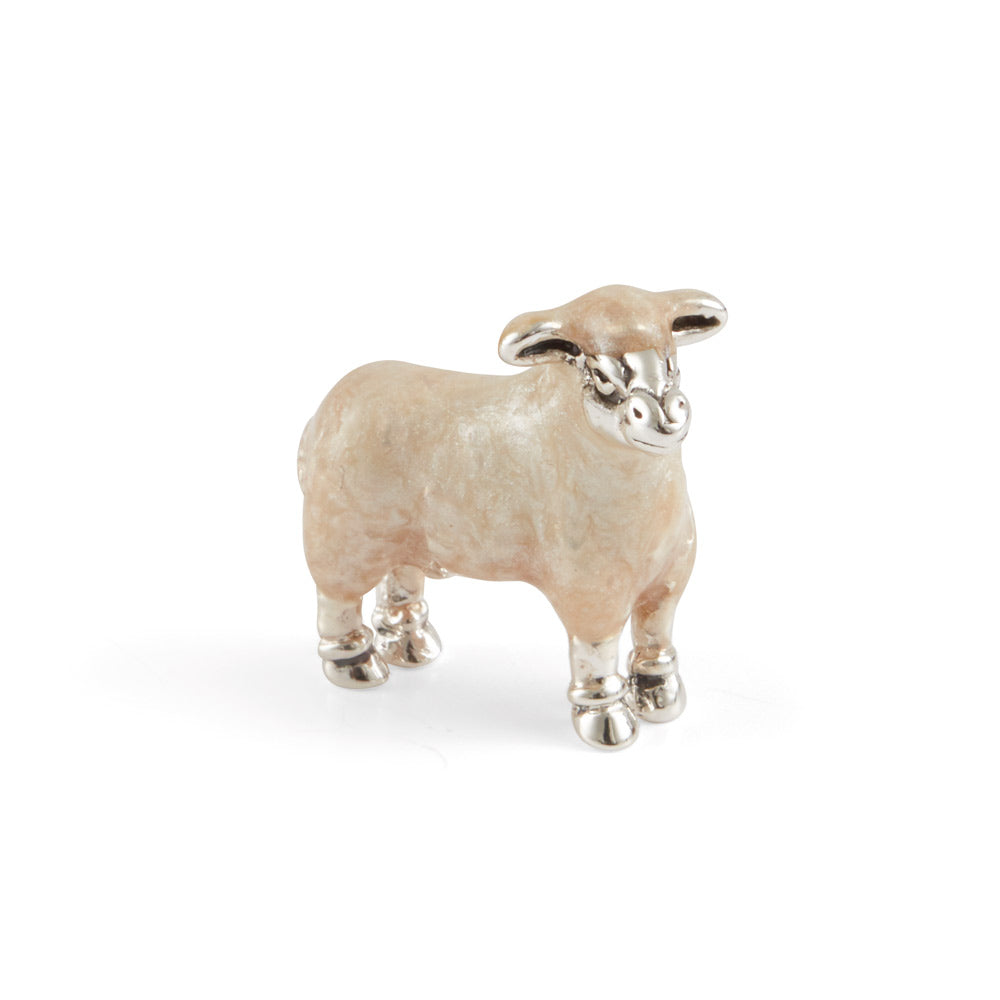 Saturno Silver & Enamelled Sheep - Very Small