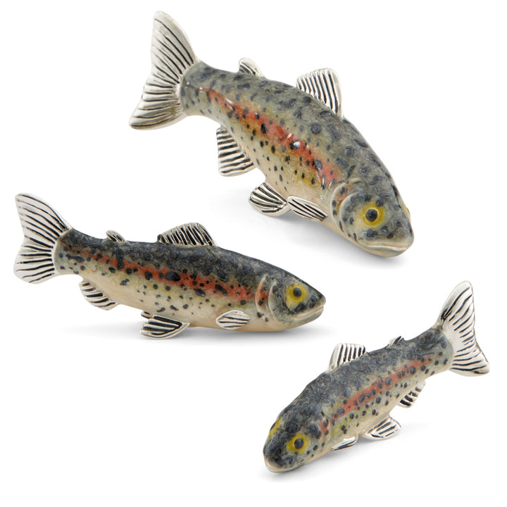 Saturno Silver & Enamelled Trout Family