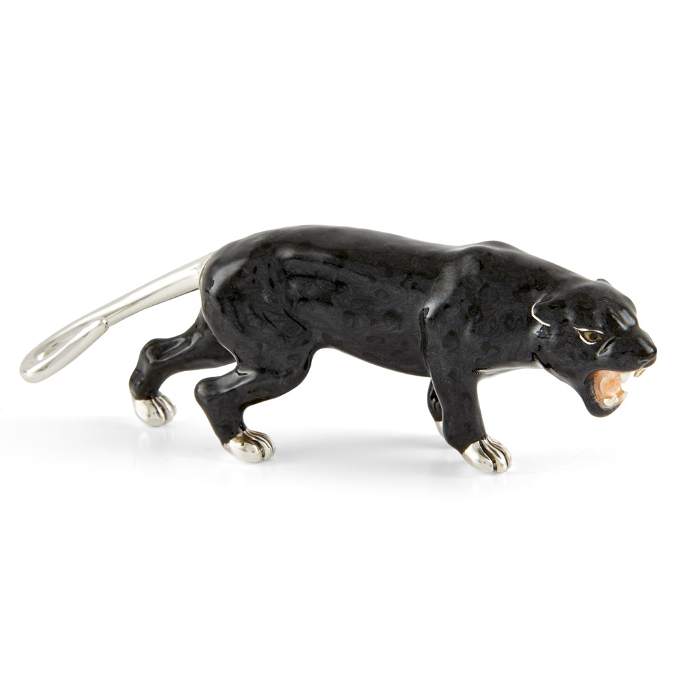 Saturno Silver & Enamelled Panther Black – All Enamelled