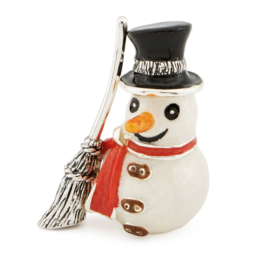 Saturno Silver & Enamelled Snowman