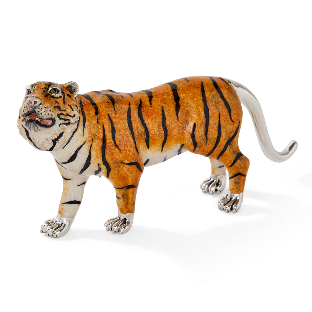 Saturno Silver & Enamelled Tiger