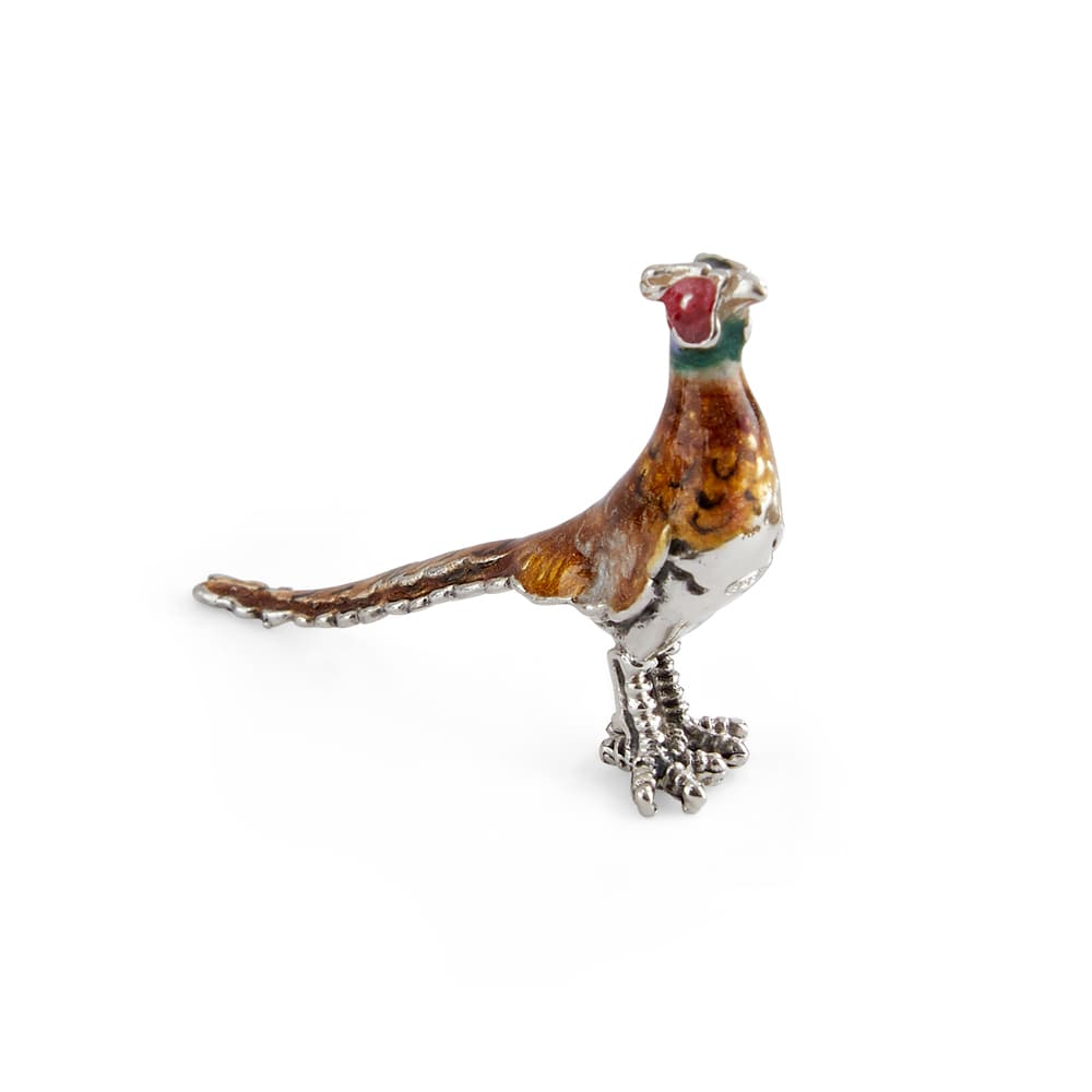Saturno Silver & Enamelled Pheasant