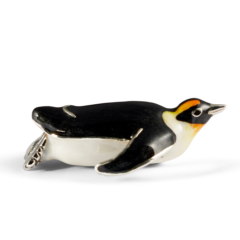 Saturno Silver & Enamelled Penguin Sliding