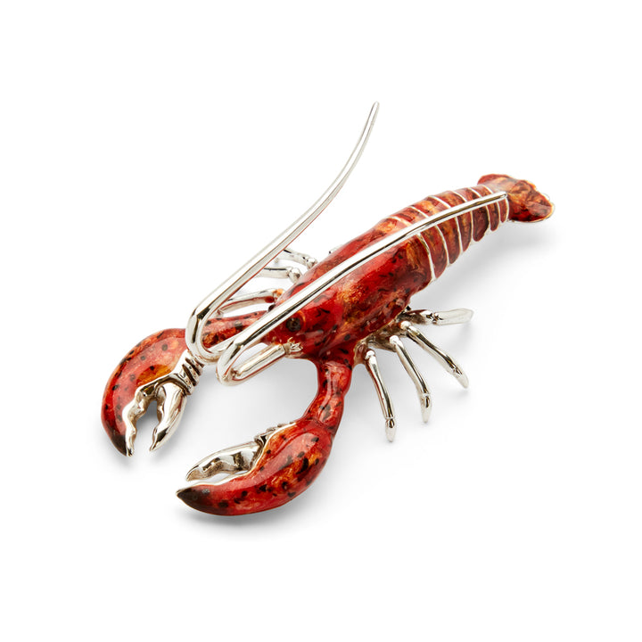 Saturno Silver & Enamelled Lobster Family