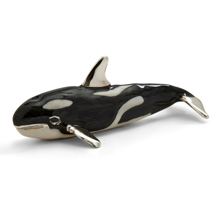 Saturno Silver & Enamelled Orca