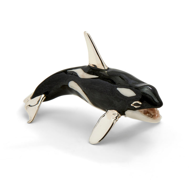 Saturno Silver & Enamelled Orca