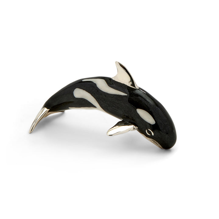 Saturno Silver & Enamelled Orca