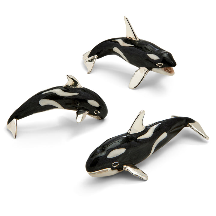 Saturno Silver & Enamelled Orca