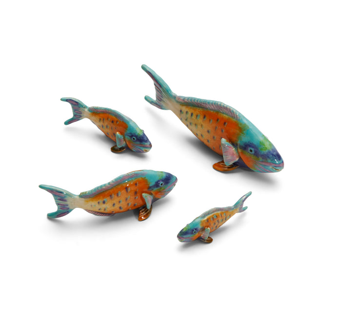 Saturno Silver & Enamelled Parrot Fish