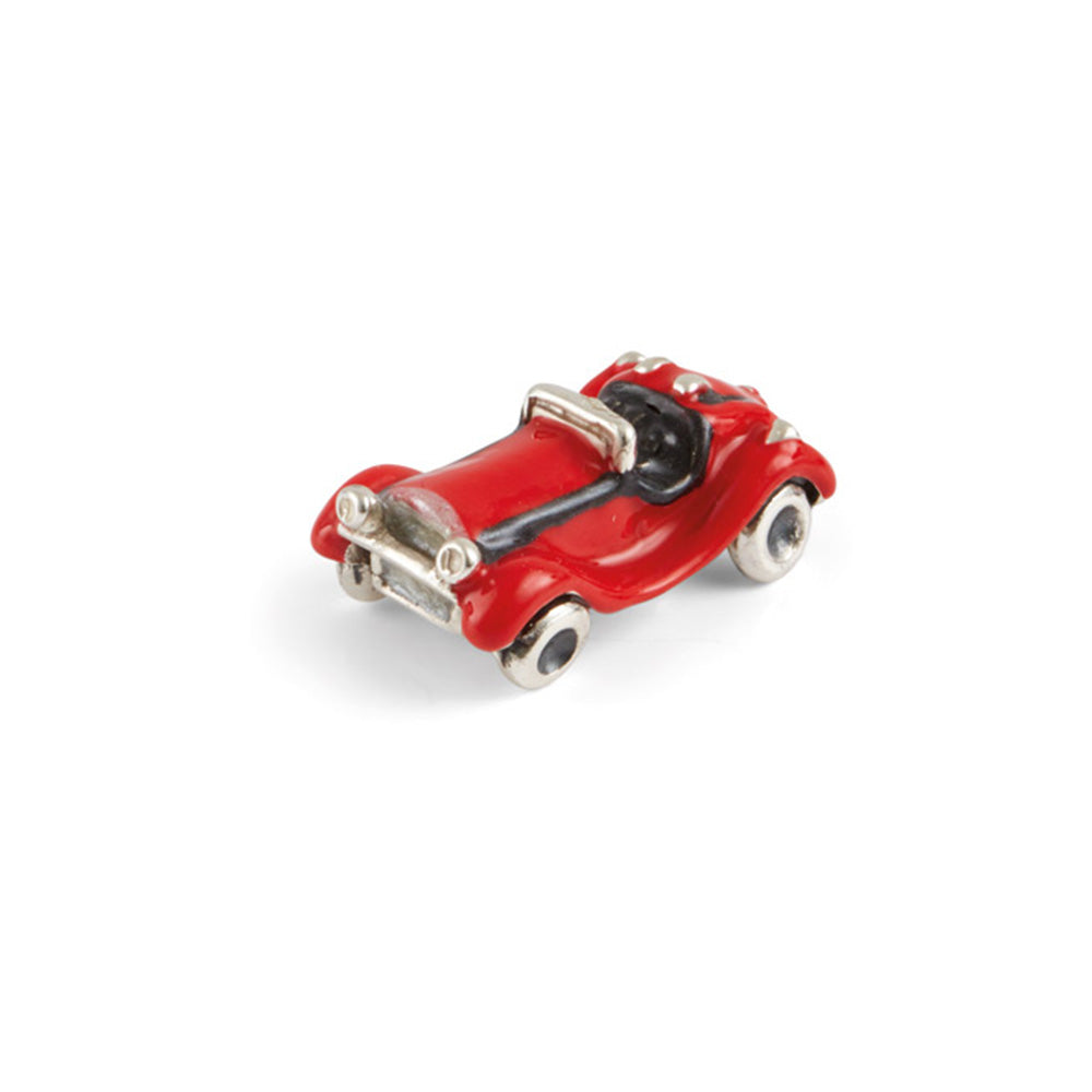 Saturno Silver & Enamelled Alfa Romeo Car V. Small