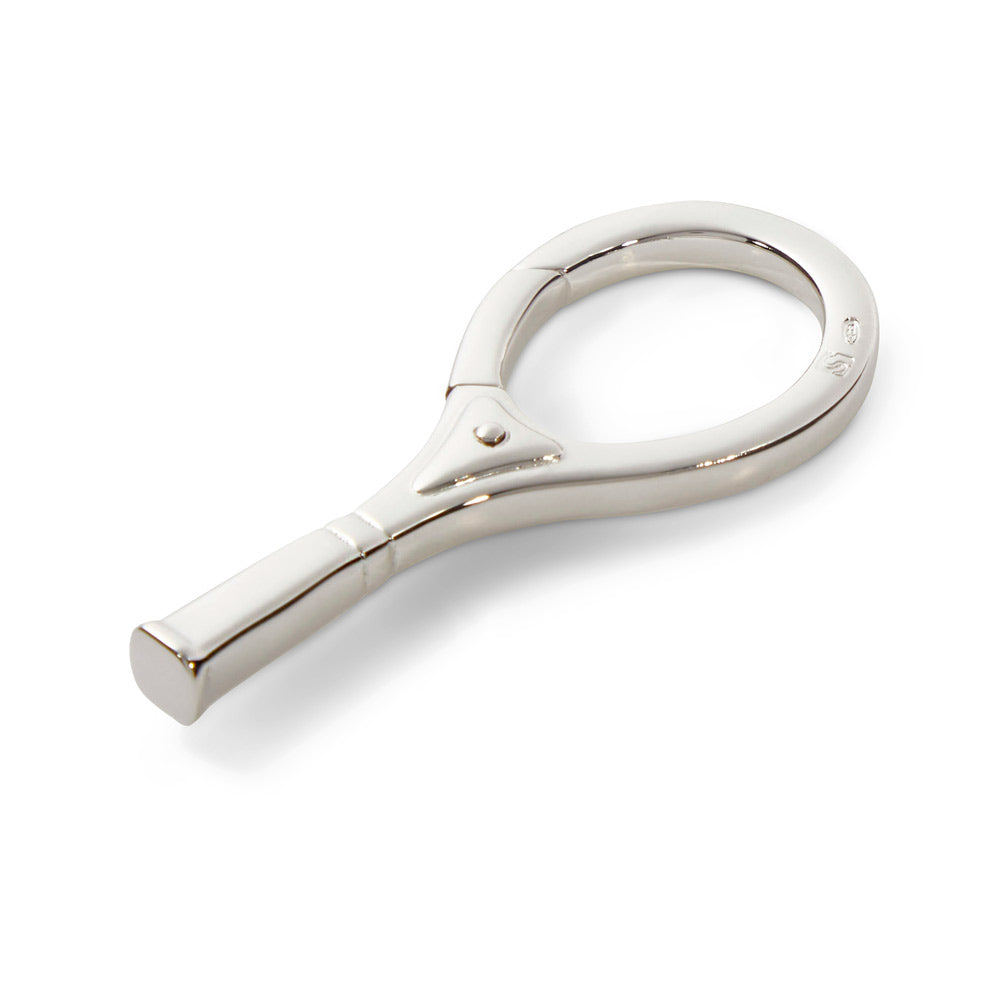 Saturno Silver Keyring – Tennis Racket