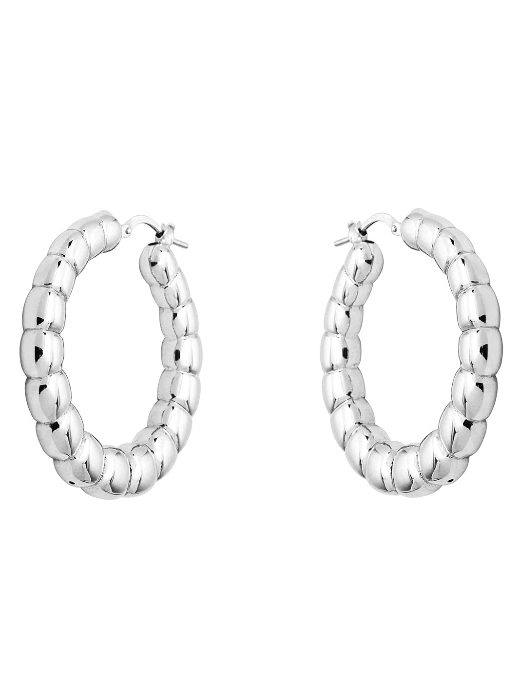 Silver Amalfi Electroformed Earrings – Rhodium