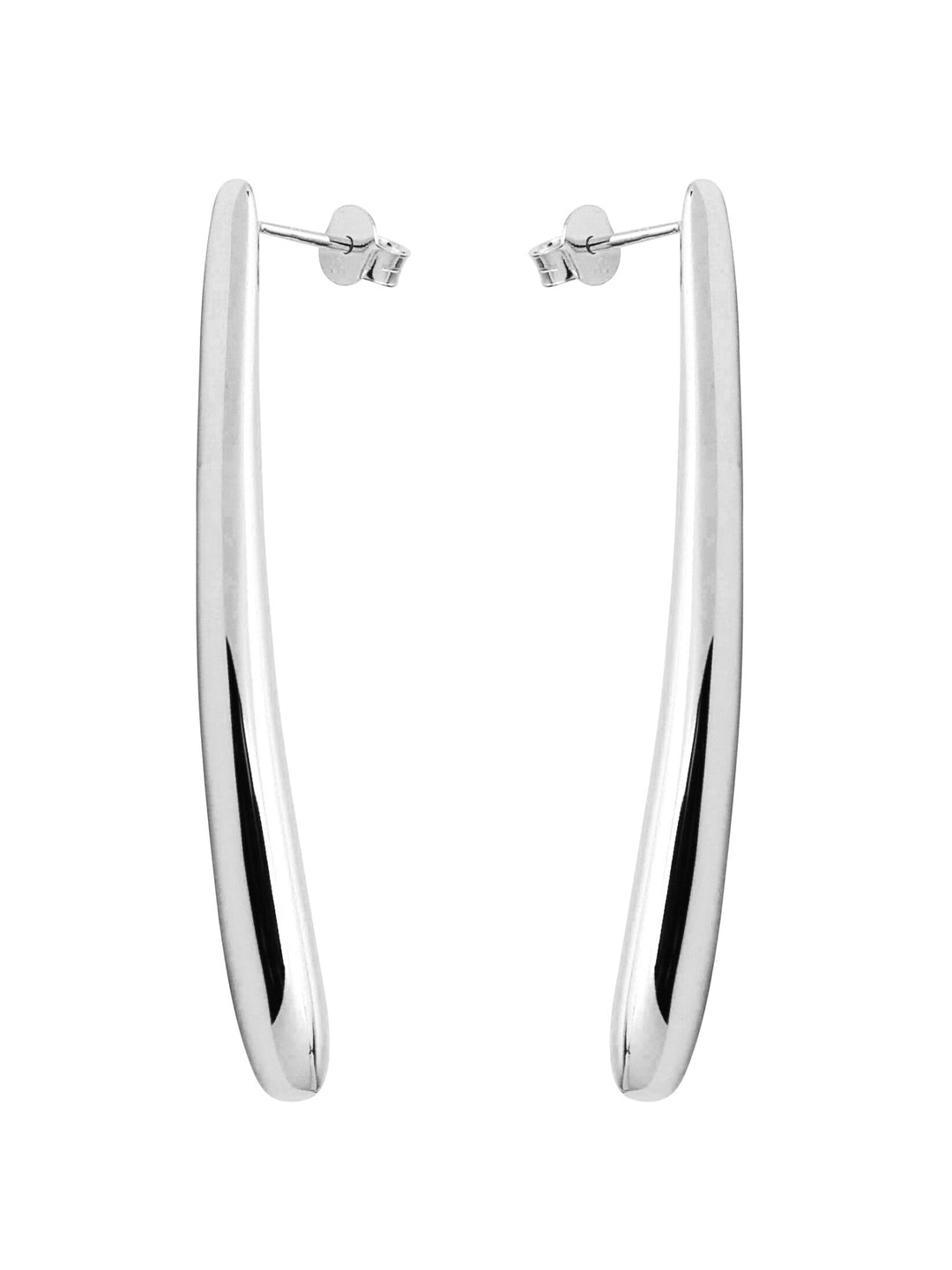 Silver Carpi Electroformed Earrings – Rhodium