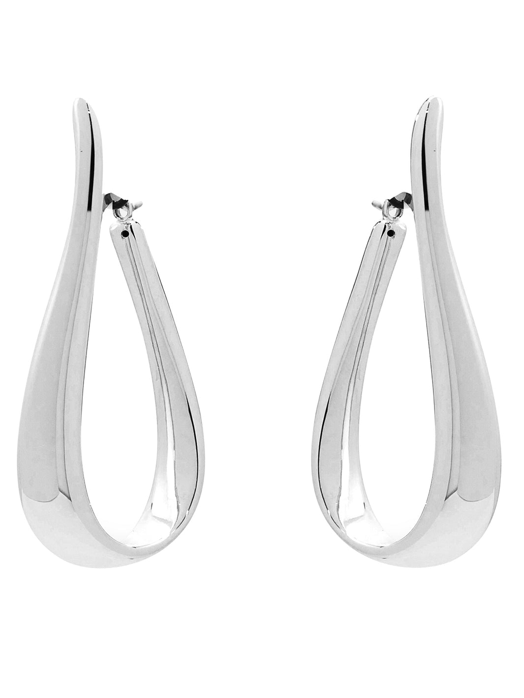 Silver Ferrara Electroformed Earrings – Rhodium