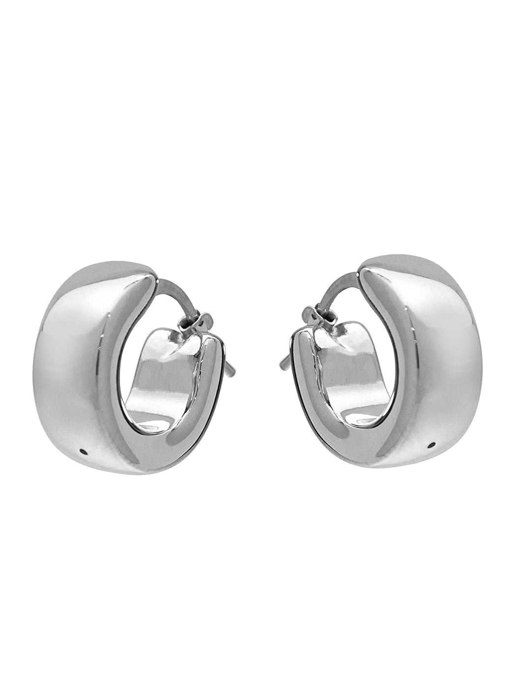 Silver Genoa Electroformed Earrings – Rhodium