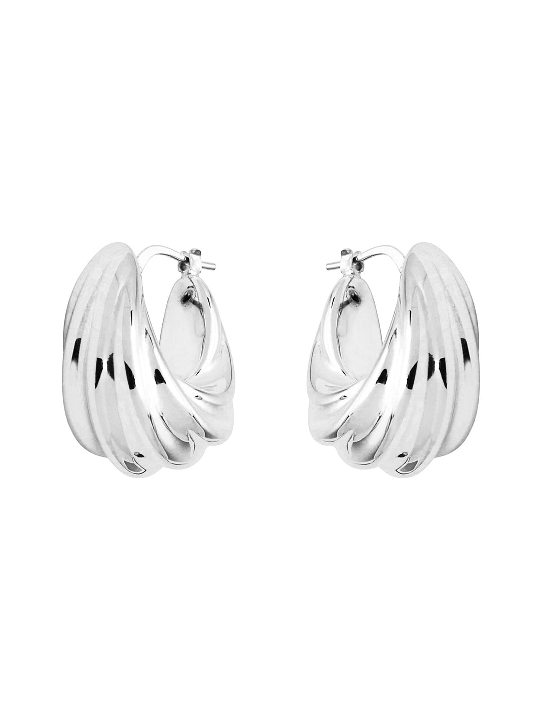 Silver Lucca Electroformed Earrings – Rhodium