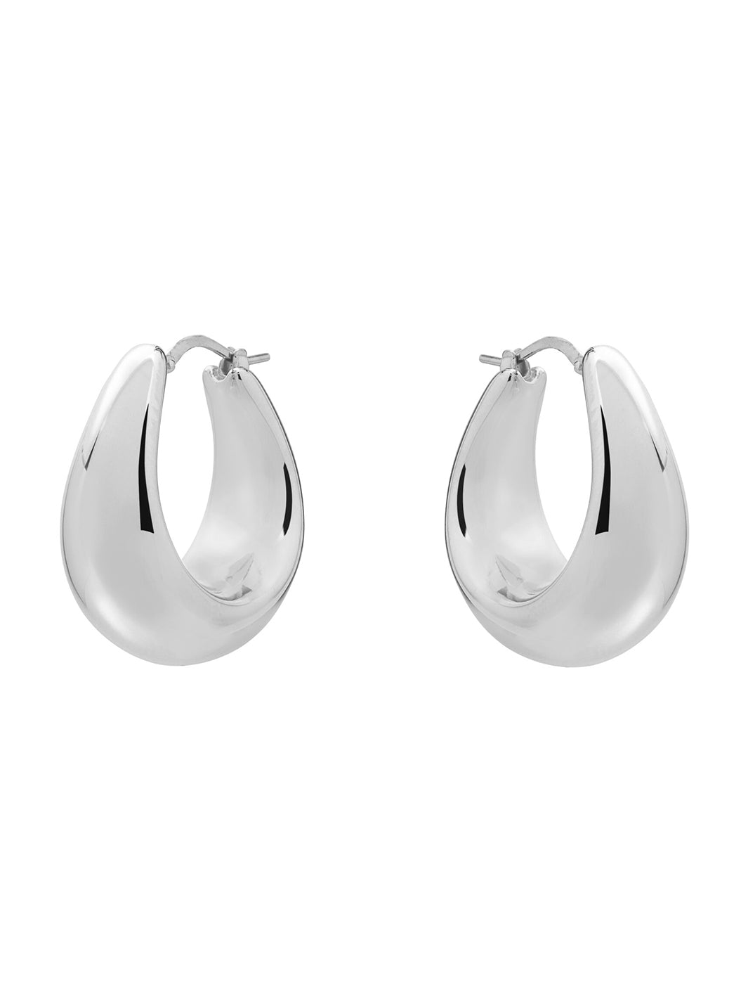 Silver Milano Electroformed Earrings – Rhodium
