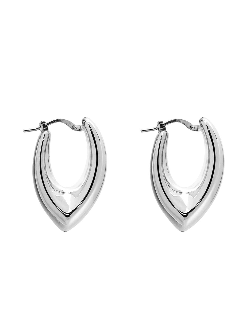 Silver Naples Electroformed Earrings – Rhodium