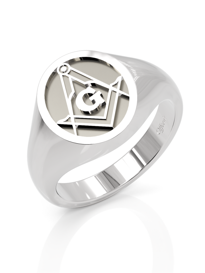 Silver Masonic Signet Ring