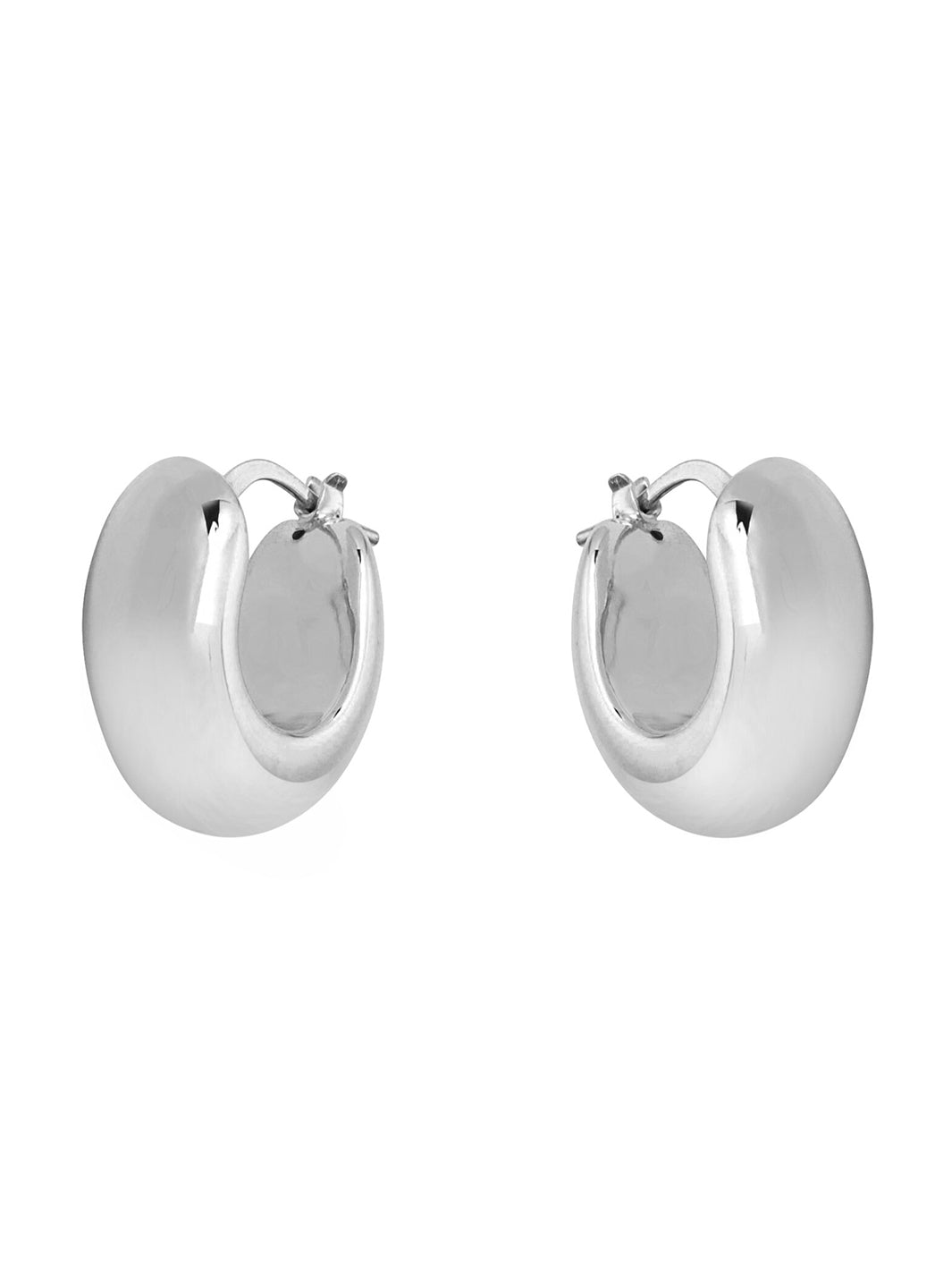 Silver Parma Electroformed Earrings – Rhodium