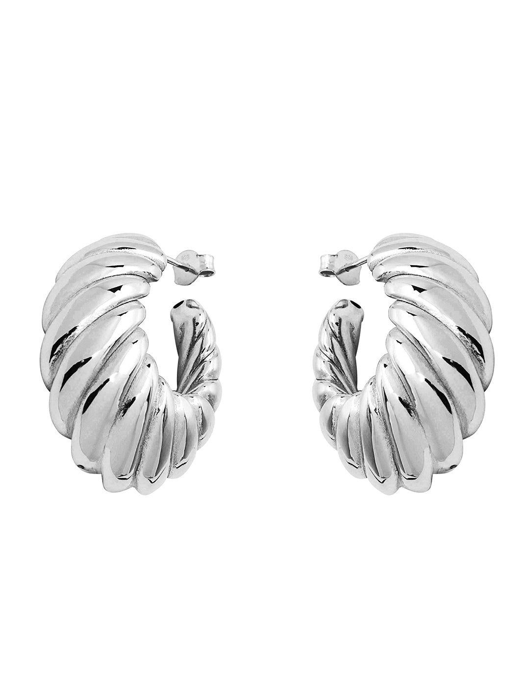 Silver Portofino Electroformed Earrings – Rhodium