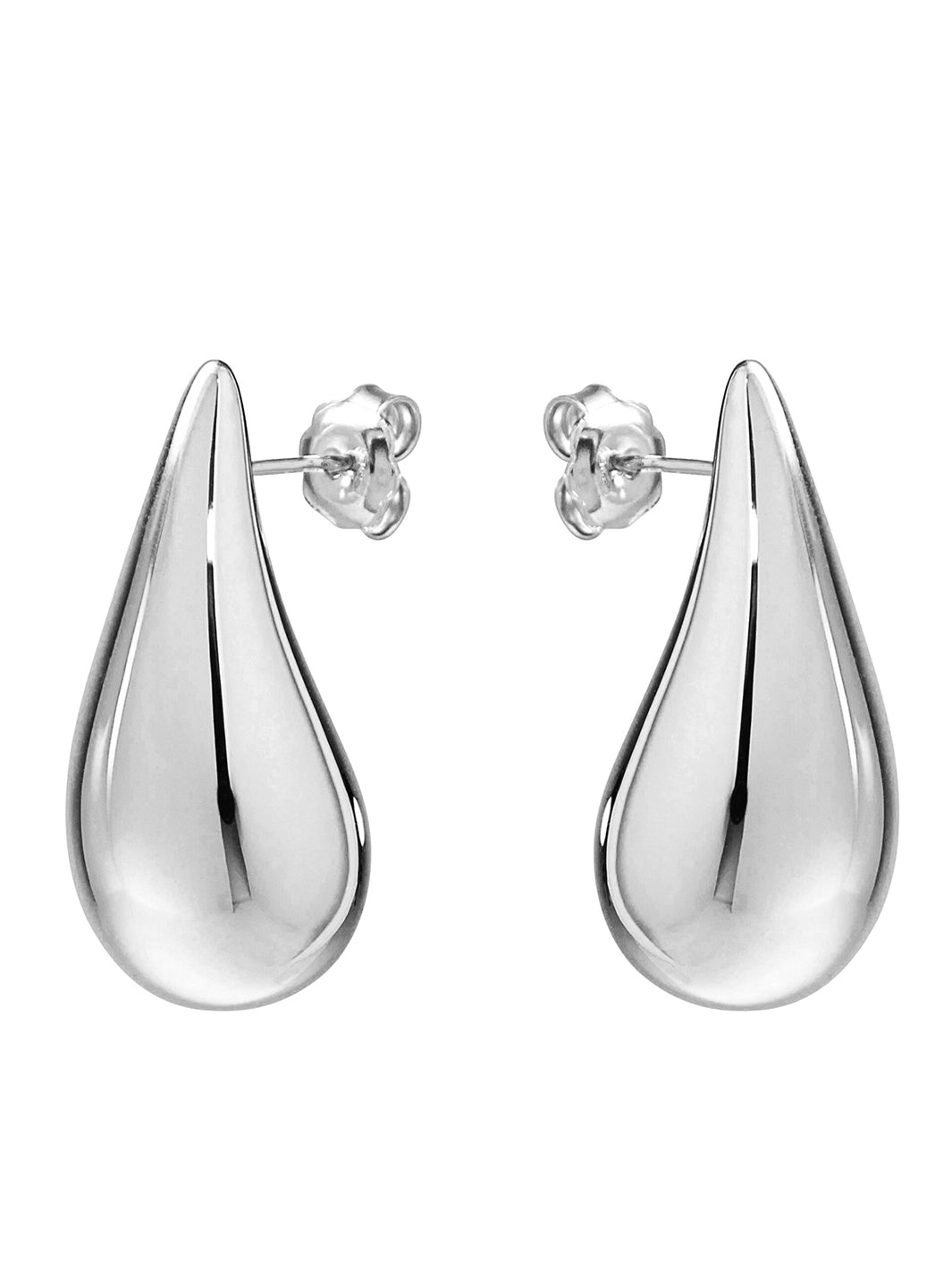 Silver Rimini Electroformed Earrings – Rhodium