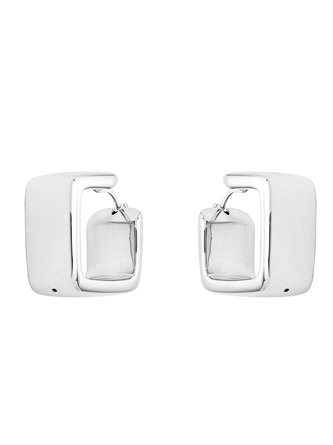 Silver Roma Electroformed Earrings – Rhodium