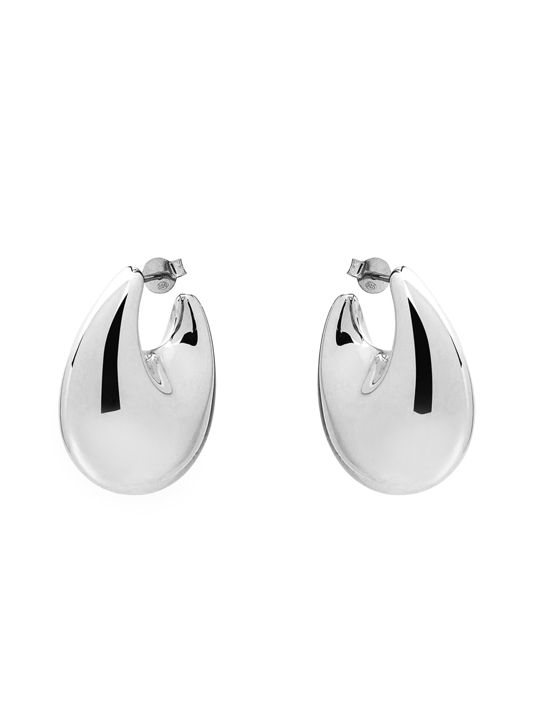 Silver Siena Electroformed Earrings – Rhodium