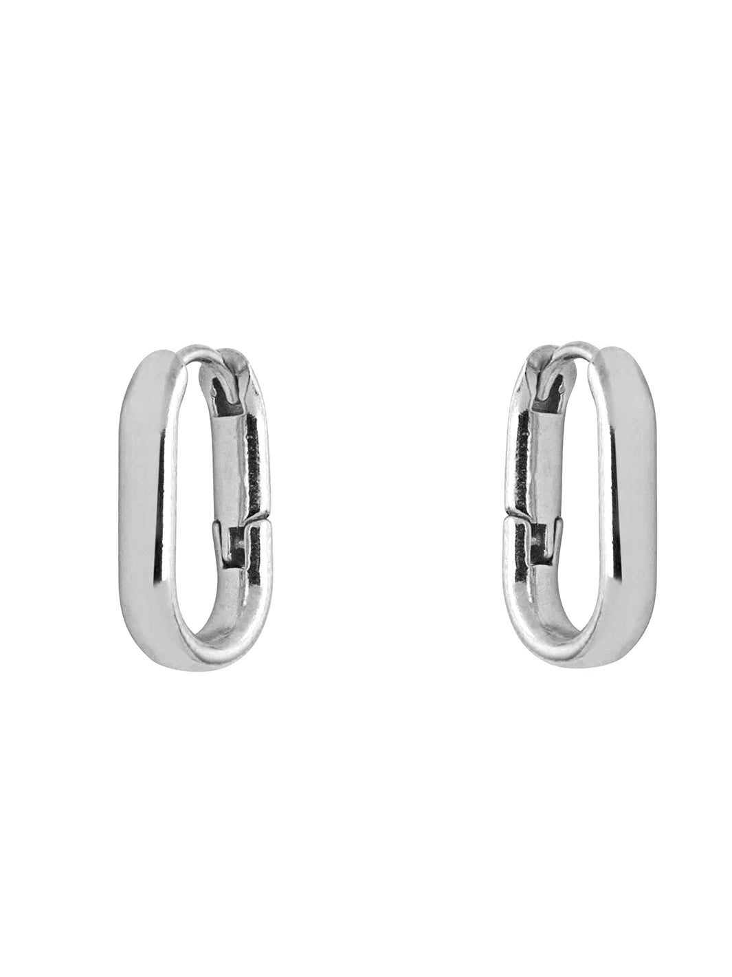 Silver Sorrento Hoops – Rhodium