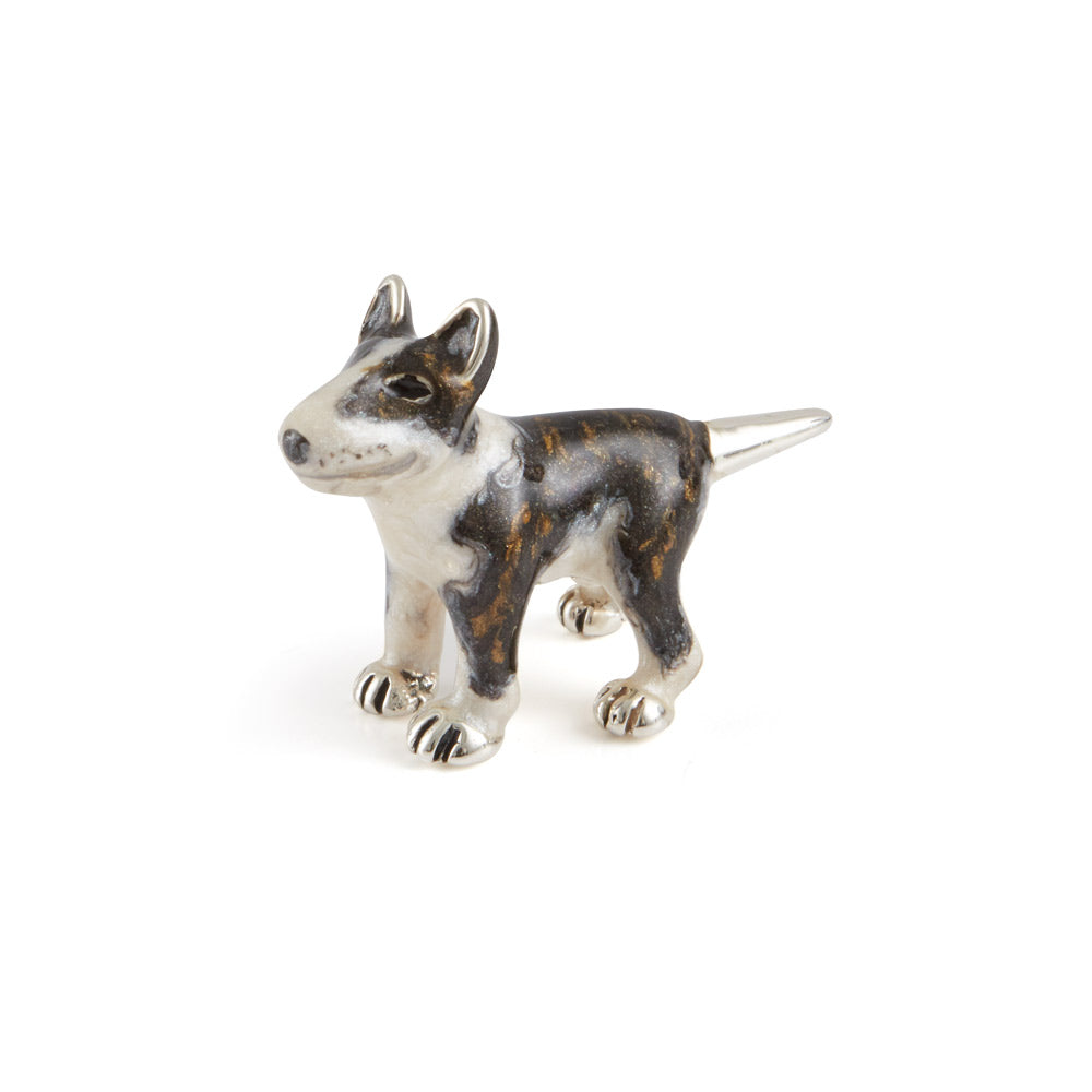 Saturno Silver & Enamelled Bull Terrier – Very Small