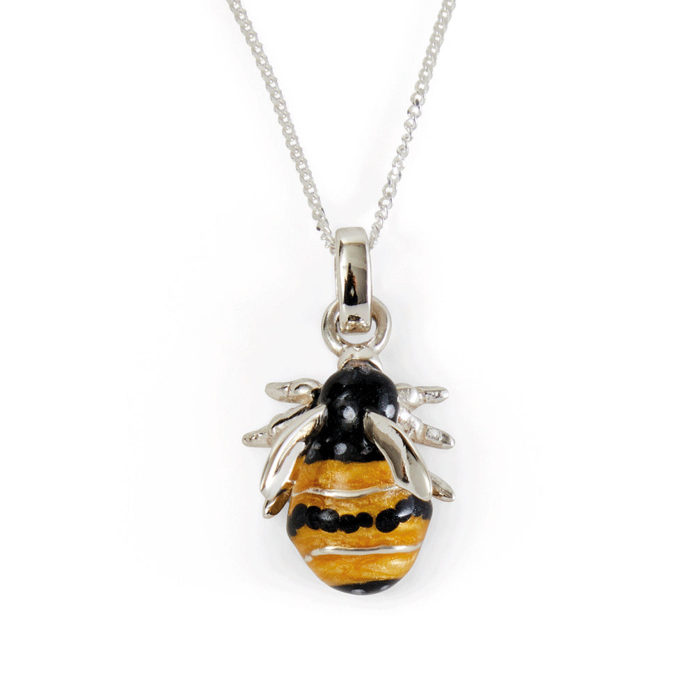 Saturno Silver & Enamelled Bumblebee Pendant