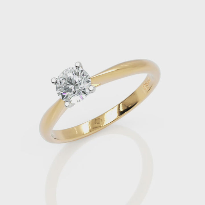 18ct & platinum diamond solitaire ring - 0.43ct