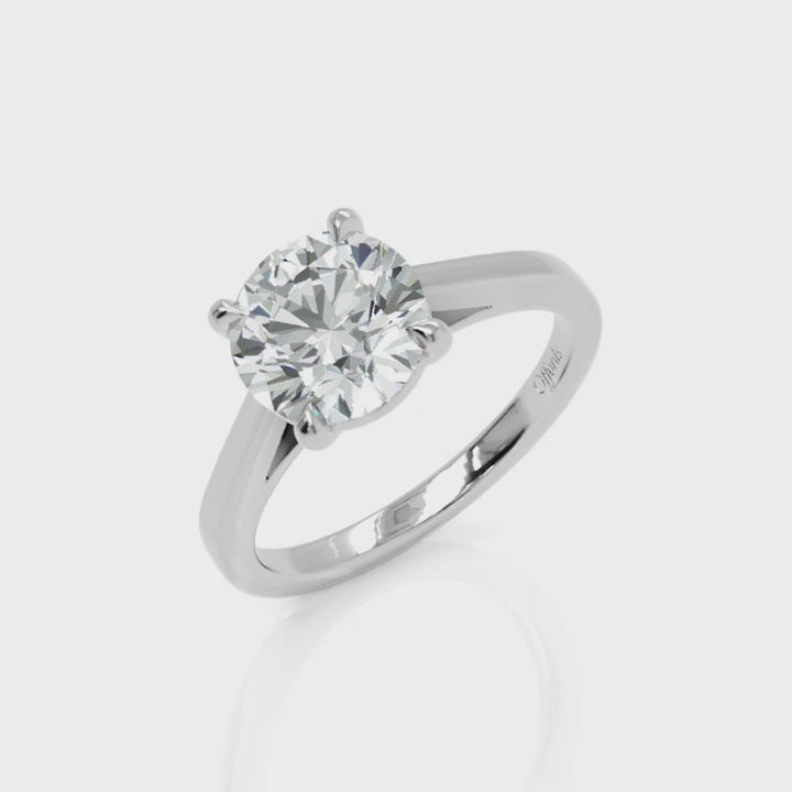 Platinum Laboratory Grown 2.02ct brilliant cut diamond solitaire ring
