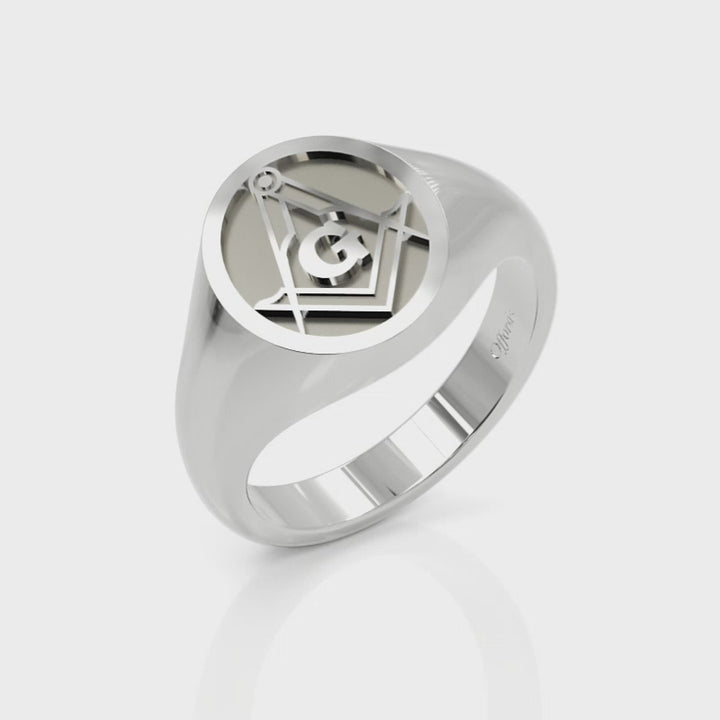Silver Masonic Signet Ring