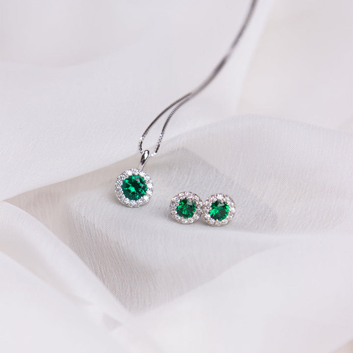 Diamonfire Round Colour Pave Stud Earrings