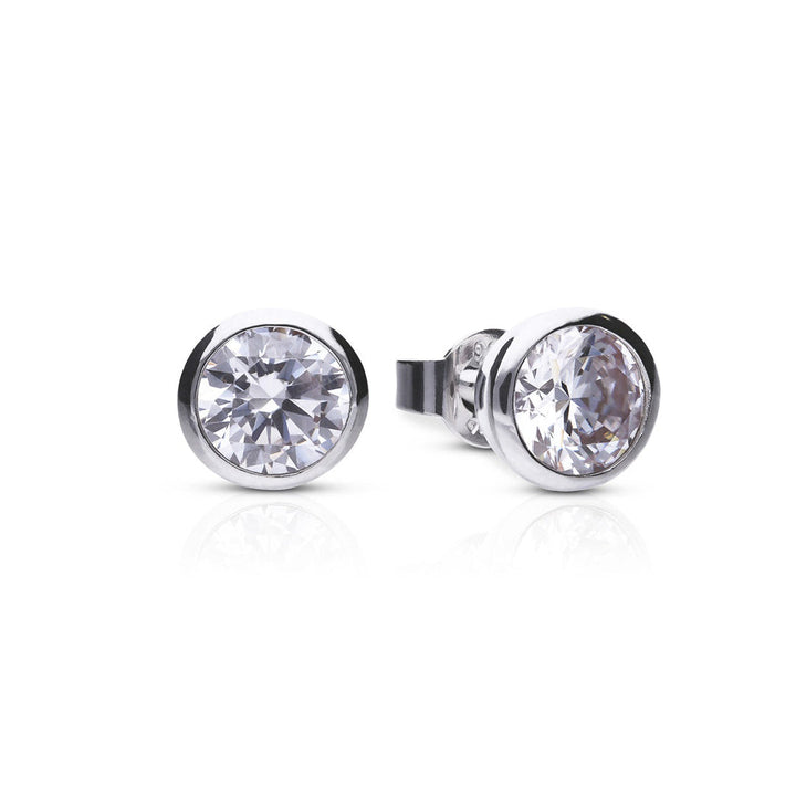 Diamonfire Bezel Set Solitaire Stud Earrings