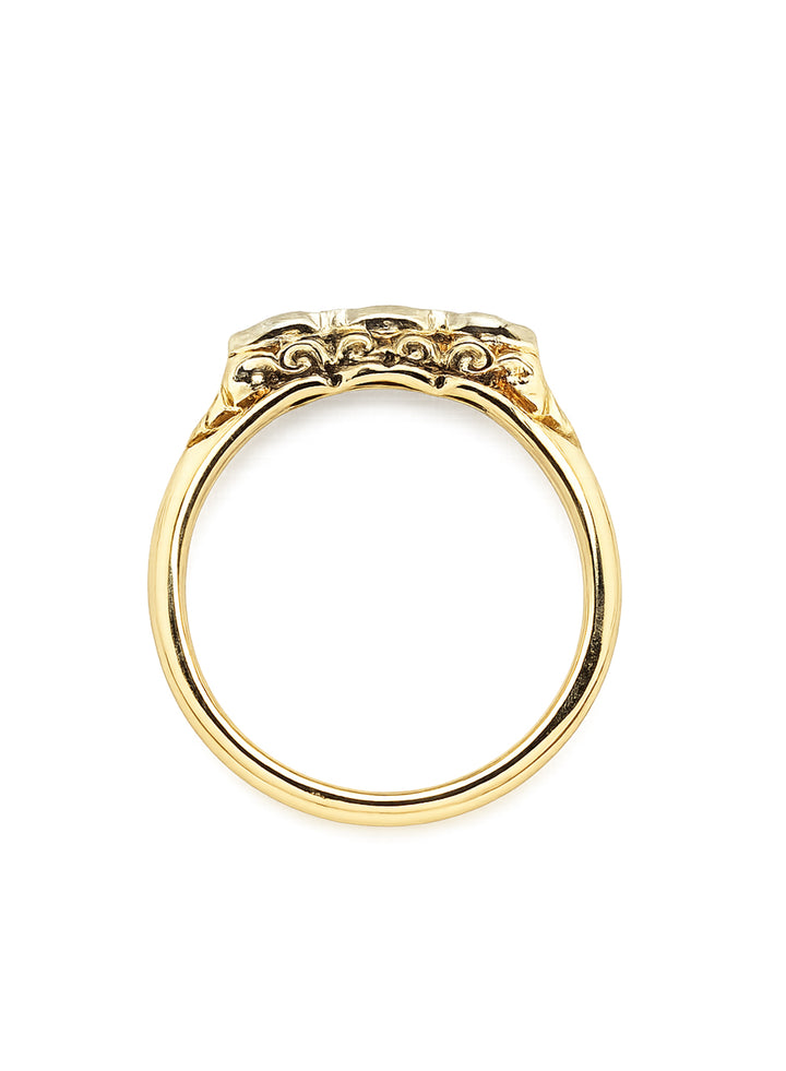 Pre-owned 18ct yellow gold diamond 3 stone ring