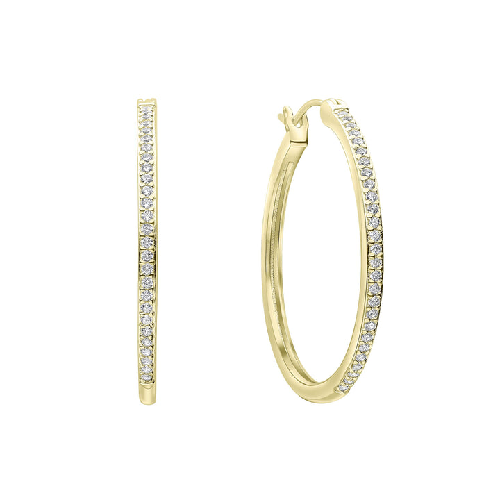 Diamonfire 33mm Large Hoop Earrings