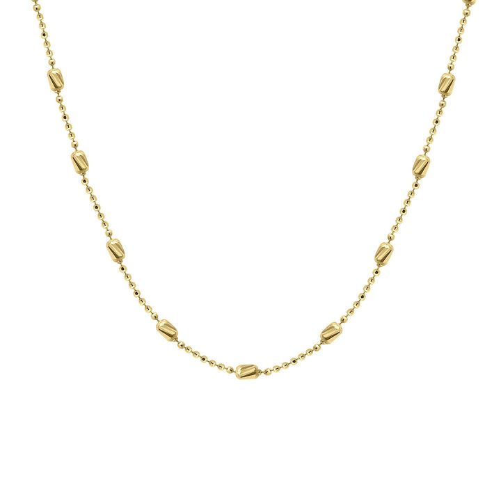 Elements Gold Diamond Cut Station Necklace