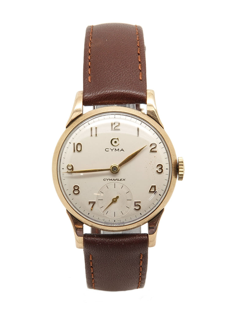 時計 CYMA CYMAFLEX SWISS MANUAL MENS 9ct Cyma Cymaflex manual wind watch – Offord & Sons