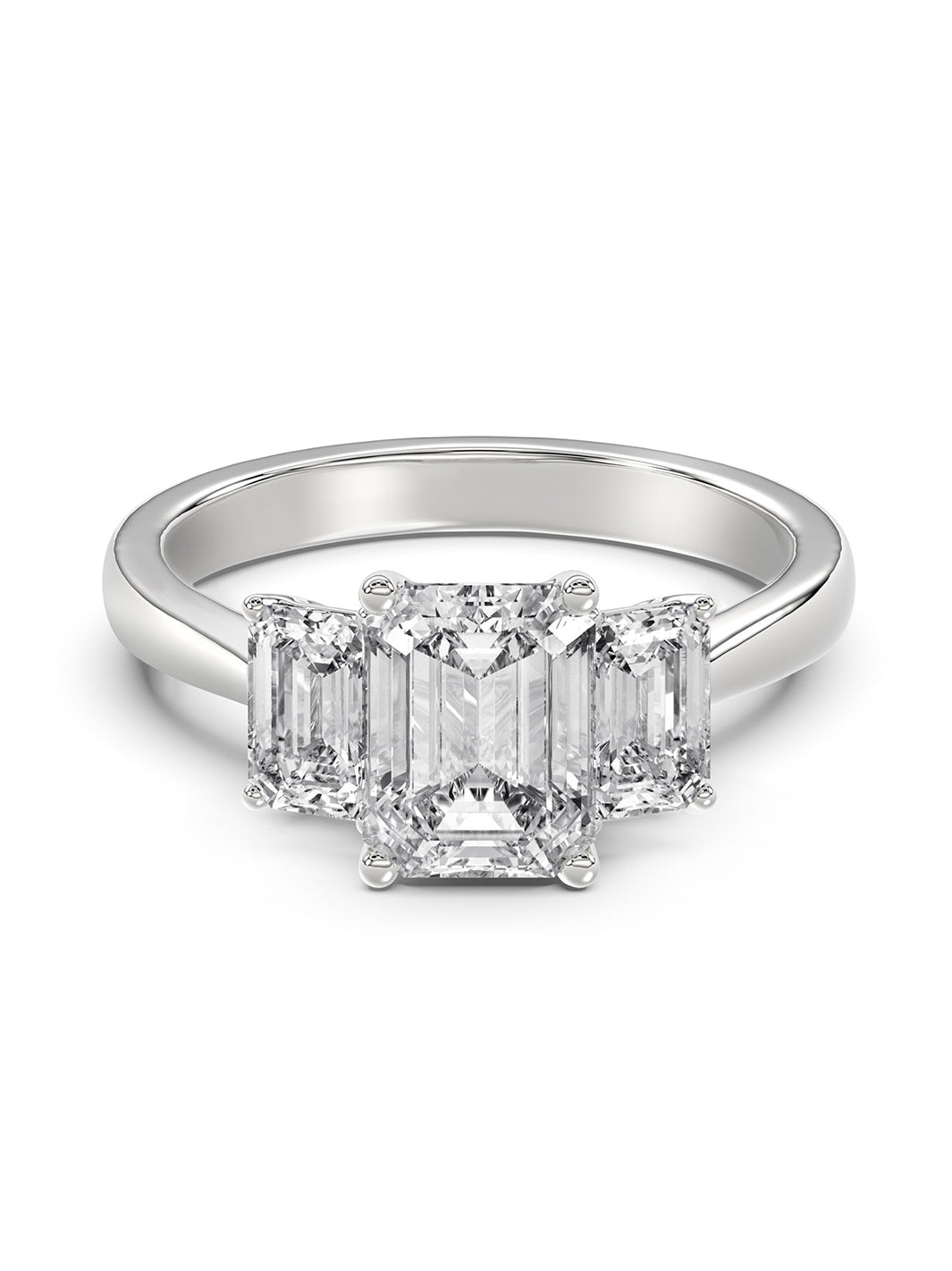 Platinum Laboratory Grown 0.53ct brilliant cut diamond half eternity ring