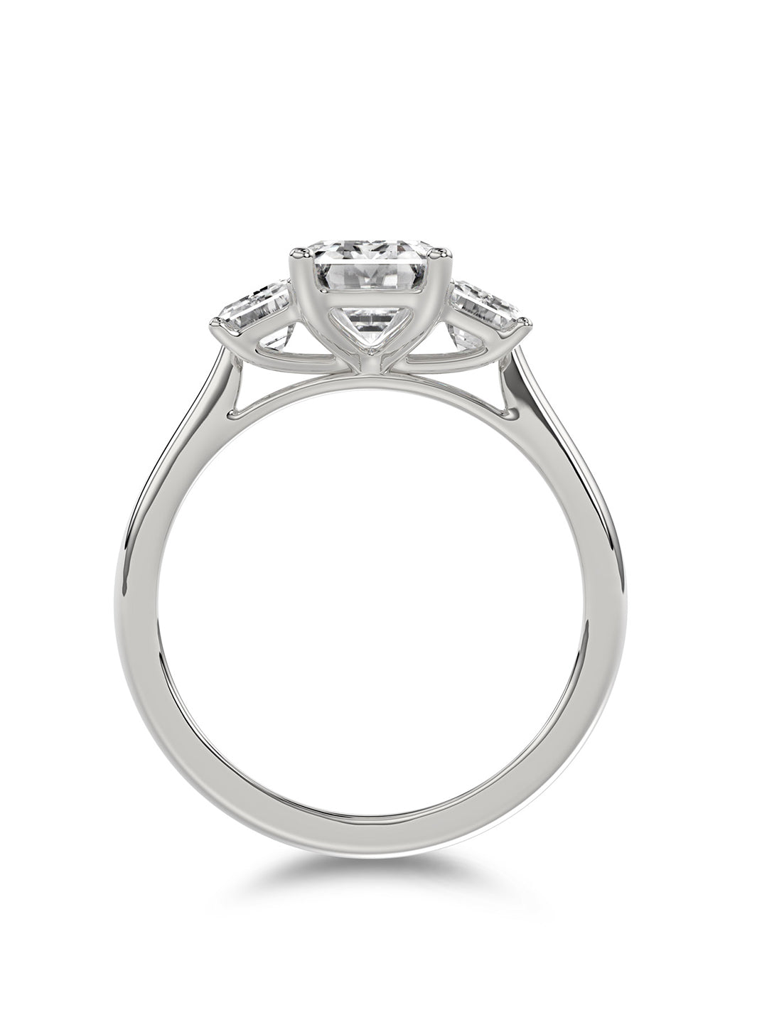 Platinum Laboratory Grown 0.53ct brilliant cut diamond half eternity ring