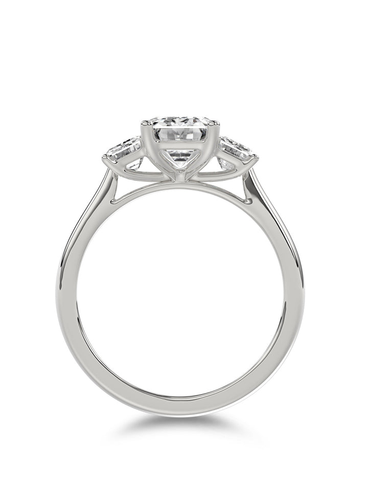 Platinum Laboratory Grown 0.53ct brilliant cut diamond half eternity ring