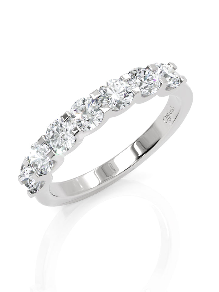 Platinum seven stone diamond eternity ring