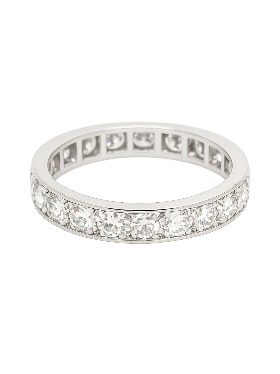 Pre-owned platinum full diamond eternity ring