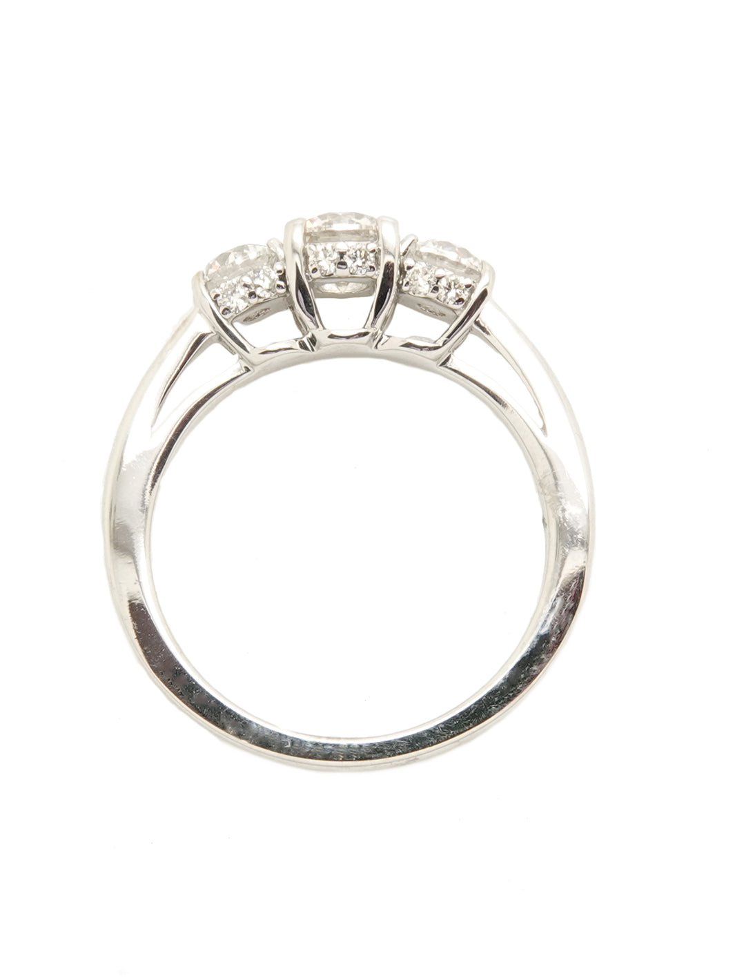 Pre-owned 18ct white gold three stone diamond ring