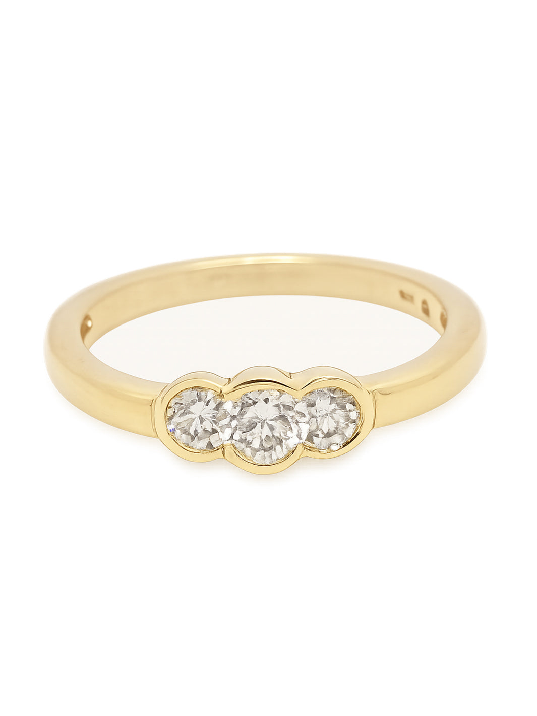 Pre-owned 18ct diamond three stone ring