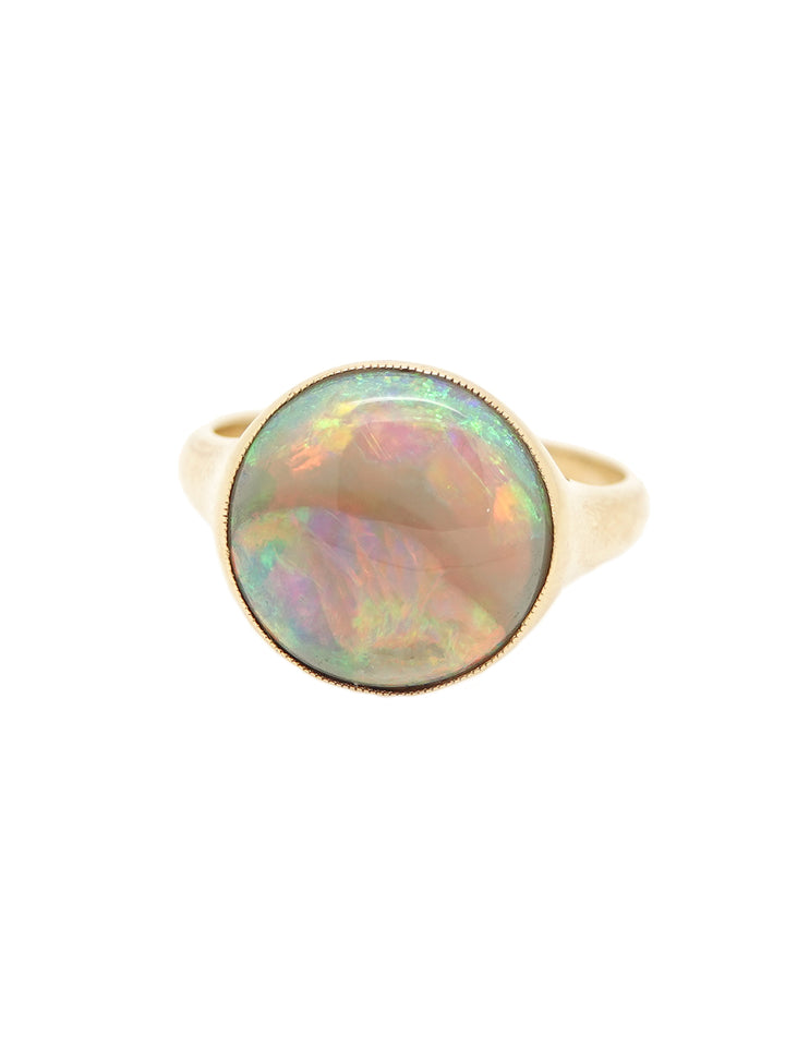 Pre-Owned 18ct Yellow Gold Cabochon Opal Ring