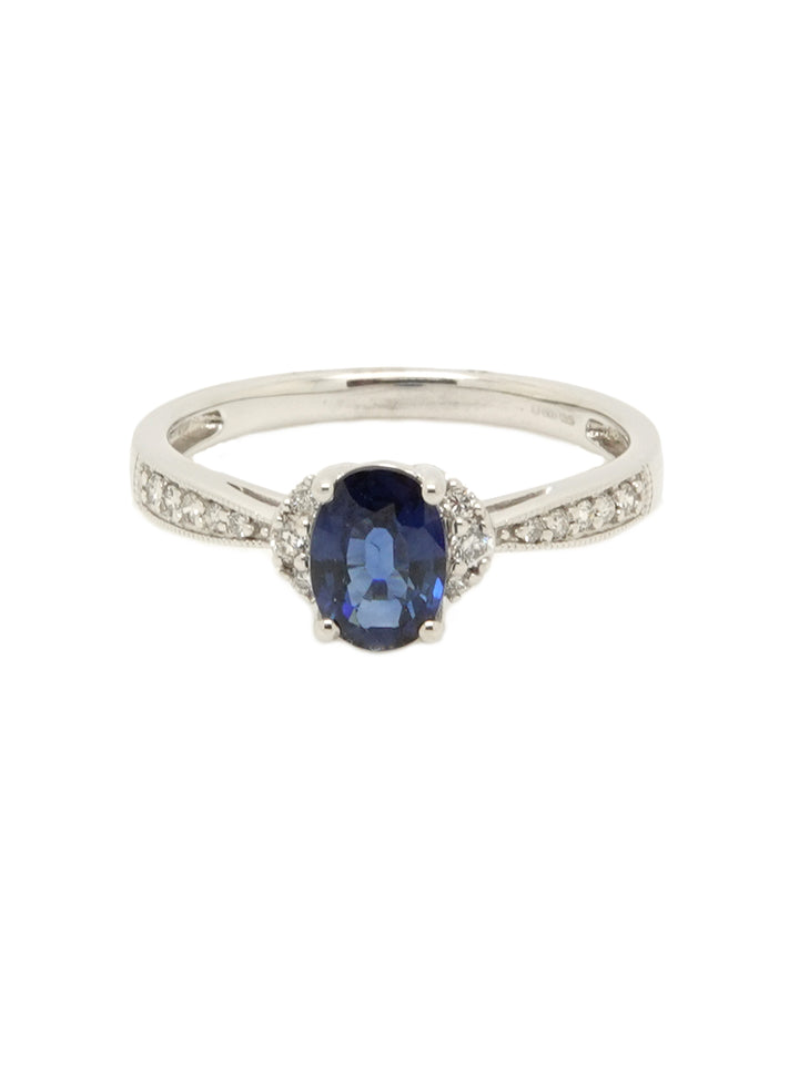 Pre-owned 18ct sapphire and diamond multi stone ring
